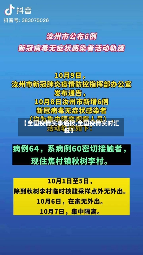 【全国疫情实事通报,全国疫情实时汇报】