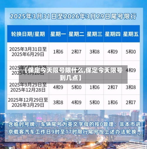 【保定今天限号限什么,保定今天限号到几点】